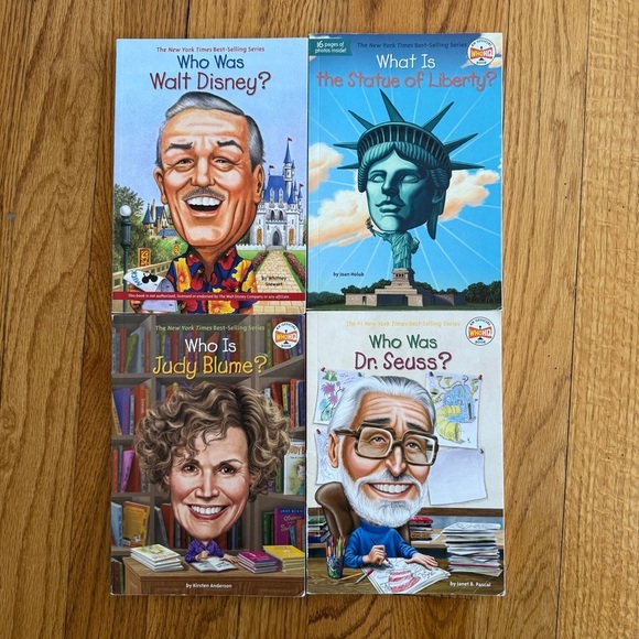 Set of 4 Illustrated Books What Is Who Was Who Is for Kids Dr. Seuss Disney - Picture 2 of 3